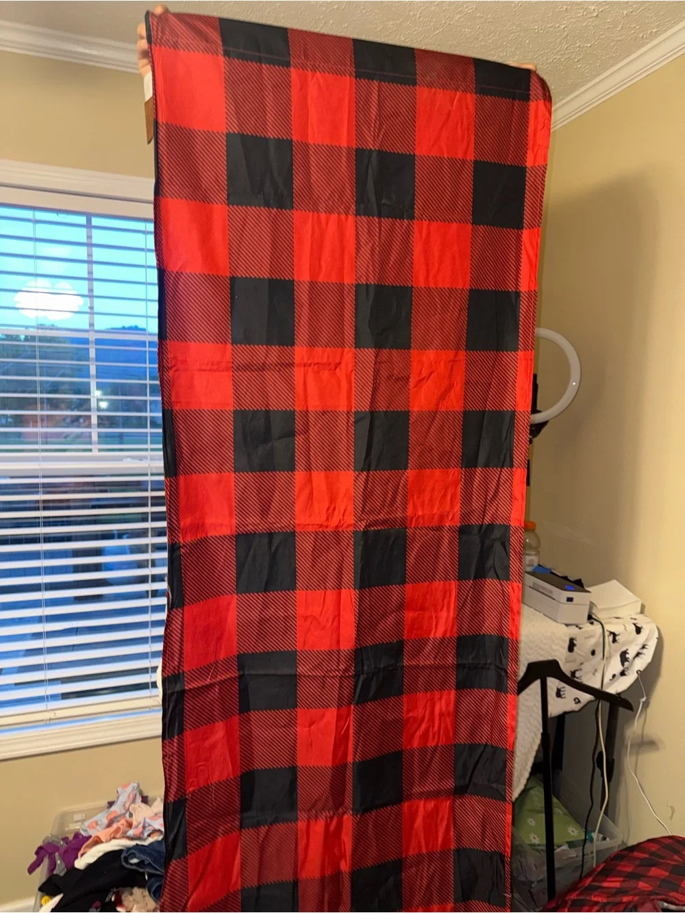 Red and Black Buffalo Plaid Home Bedding Set - Cozy Patchwork Quilt baby boy